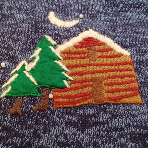 STAR BLUE ORIGINALS STUDIO UGLY VEST Size XL reindeer light dark blue zip - Picture 7 of 12